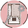 Completed boiler repair icon